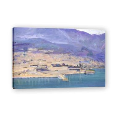 Imagem de Monte Carlo At Twilight John Lavery Iconic Realist Portrait & War Scene Canvas Art – Decoração de parede irlandesa atemporal para casa emoldurada 39,98 x 59,9 cm