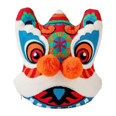 Imagem de Ioensy Travesseiro chinês de ano novo, decoração de festa, almofada, sala de cama, festival de primavera, sala de estar, ornamento, boneca de pelúcia, Dança Do Leão