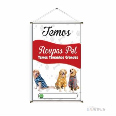 Imagem de Banner pronto Roupas Pet BA 605 medida 45x70 cm arte Pronta