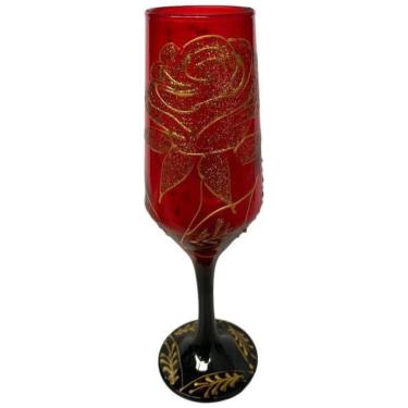 Imagem de Taça Pomba Gira Preta Vermelha Rosa Buffet Cristal 186Ml