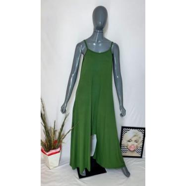 Imagem de Macacão Alcinha Pantalona Com Bolso - modanascimento, Verde militar, G