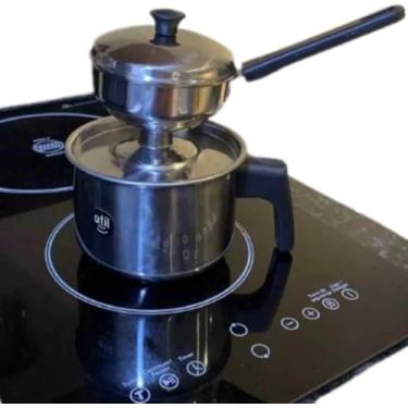 Imagem de Cuscuzeira Inox porção Individual Cuscuz a vapor Peitinho de moça Paulista para fogão elétrico por Indução e a gás Nordestina