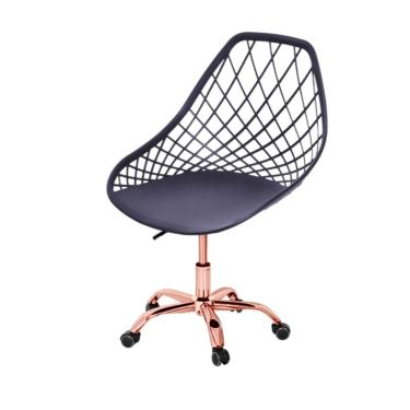 Imagem de Cadeira Giratório Kaila Preta | RoseGold