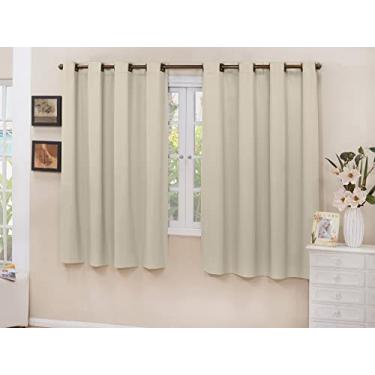 Imagem de Cortina De Cozinha Blackout Tecido Areia 2,80x1,50 Corta Luz