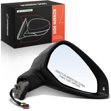 Imagem de A-Premium Espelho retrovisor elétrico do lado do passageiro - compatível com Audi A4 allroad Quattro/A4, 2017-2019 - Espelho retrovisor externo preto dobrável manual aquecido com seta e detecção de