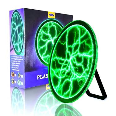 Imagem de PUXTIW Disco de plasma de 30 cm, lâmpada de bola de plasma, globo de plasma, disco de eletrotempestade, luminglas, adequado para casas, bares, clubes, festas, decorações, presentes de férias