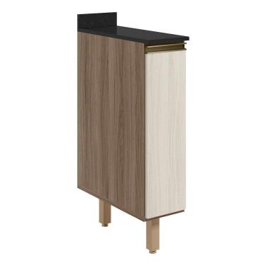 Imagem de Balcao Com Tampo 1 Porta 20cm Mdf 16796 Carvalho Toq Bianco Toq Nicioli