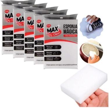 Imagem de Kit c/ 5 Esponja Mágica para Limpeza Melanina Tira Mancha Limpa Parede