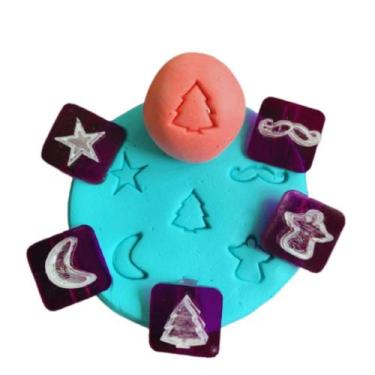 Imagem de MB3 Kit com 5 marcadores de brigadeiro acrílico alfabeto confeitaria b