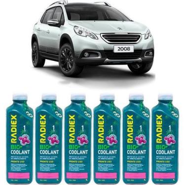 Imagem de Kit aditivo radiador bio coolant pronto para uso rosa - peugeot 2008 -