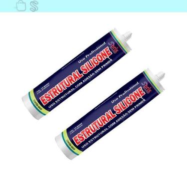 Imagem de Kit 2 Silicone Estrutural Sbrix Cartucho 400G Cor Cinza Cinza, Cinza