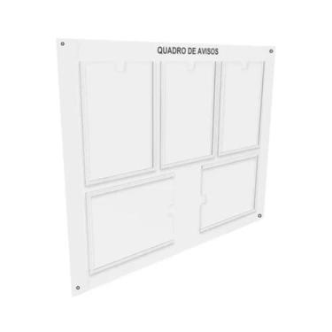 Imagem de Quadro de Aviso, Gestão, Informativo Premium 5 Displays A4 em Acrílico