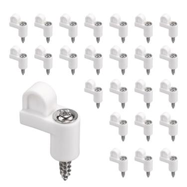 Imagem de 24un Clips Tela Nylon 3/8 Polegadas com Parafusos, Fixadores Segurança para Vidro Porta Fundido Clipes Suporte Telas de Janela De Inverno para Janelas Painéis Antitempestade (Branco)