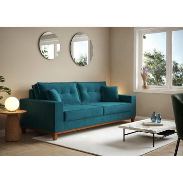 Imagem de Sofá Vitória 2,10m L com 3 Lugares em Suede