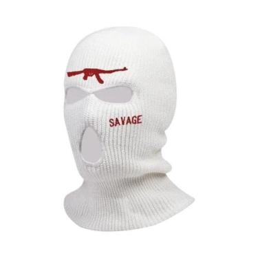 Imagem de Gorro Balaclava De Inverno Quente, Máscara De Caveira Tricotada, Cober