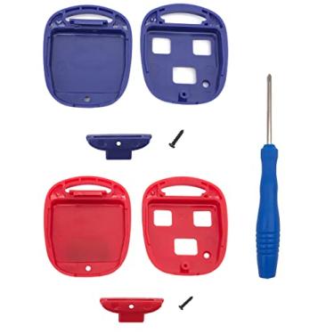 Imagem de Capa de substituição de chave de 3 botões para Lexus ES GS GX IS LS LX RX SC GX470 IS300 IS330 ES300 ES330 GS300 RX300 RX330 RX350 LX470 RX400h com chave de entrada sem chave (vermelho + azul)