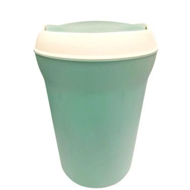 Imagem de Lixeira de Pia com Tampa Basculante 2,5 L Verde - Quanhe