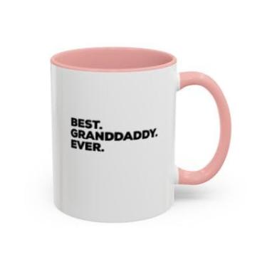 Imagem de Caneca de café Granddaddy – Presente de destaque engraçado para vovô, copo de cerâmica novidade - Ideia de presente de aniversário e Natal (rosa, 325 ml)
