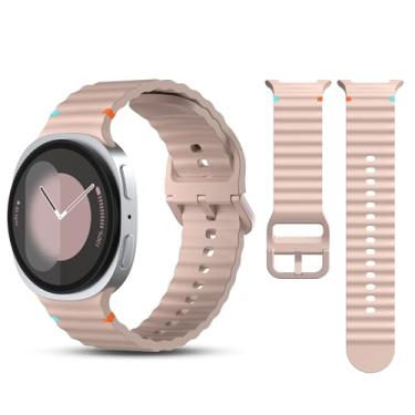 Imagem de Compatível com Samsung Galaxy Watch 8 de 40 mm/44 mm, Watch 8 Classic de 46 mm, masculino e feminino, pulseira esportiva à prova de suor sem lacunas para fitness, corrida, natação, uso diário