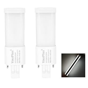 Imagem de YinzPlus GX23 Lâmpada LED 4,21 polegadas AC 120 V e 277 V iluminação dupla face 3 Watt 300 lúmens branco frio 6000K PLS CFL lâmpada 2 peças