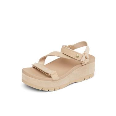 Imagem de REEF Sandália feminina Vista Higher Luna plataforma, alça ajustável, Camurça Oasis, 37