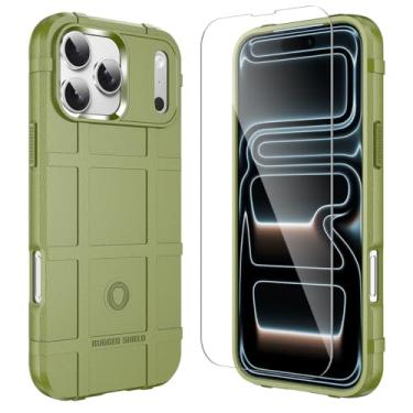 Imagem de LABILUS Capa protetora tática resistente ao desgaste resistente ao desgaste Rugged Shield de 2,4 m compatível com iPhone 17 Pro Max (6,9 polegadas) - verde exército