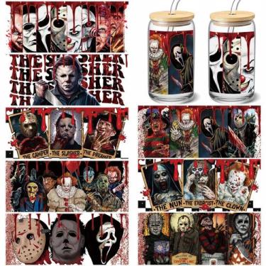 Imagem de O adesivo WEUOPG Halloween Horror Movie Cup envolve 9,4 x 4,3 polegada