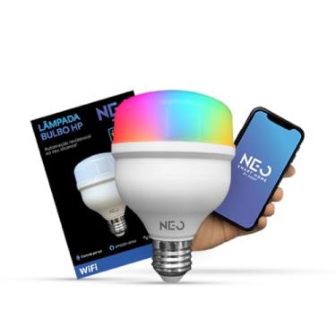 Imagem de Kit Lampada Led Smart Wi-fi 2.4 GHz Bulbo Hp 20w 30w 40w ou 50w 2700K/6500K RGB Colorido E27 110v/220v (1, 50w)