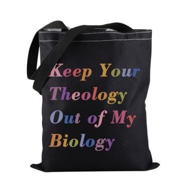 Imagem de PWHAOO Reproductive Rights Tote Bag Keep Your Theology Out OF My Biology Tote Bag Women's Rights Gift, Bolsa Keep Your Theology