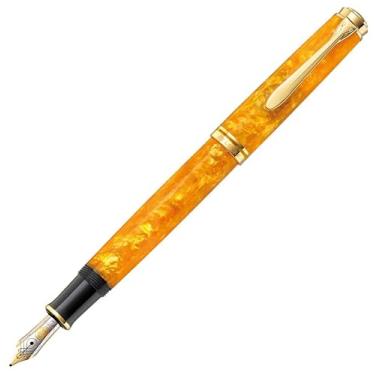 Imagem de Caneta Tinteiro Pelikan Souveran M600 Vibrant Orange Pena Ouro 14k Grossa