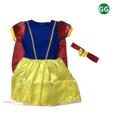 Imagem de Kit Fantasia Princesa de Neve Infantil GG