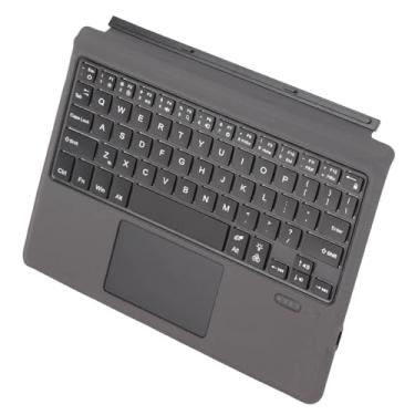 Imagem de XUXHOU GO 1 2 3 Teclado Sem Fio BT5.0 Ultra Slim Touchpad PU Couro Silent Tiping Experience (Com retroilumação colorida (bateria de 450mAh))