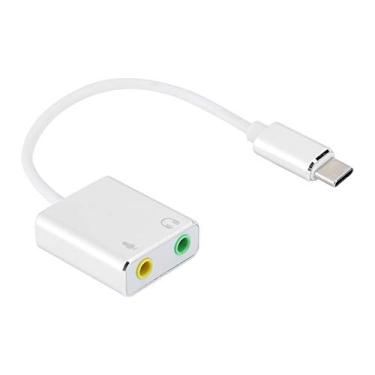 Imagem de RiToEasysports Tipo -C No Drive Audio Adapter da Placa de Som Estéreo Com Processamento Virtual 7.1 para Usuários de Telefones Celulares