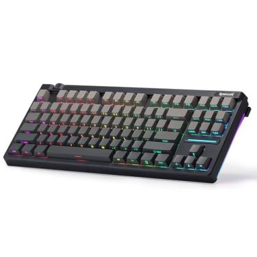Imagem de Redragon Teclado para jogos K729 HE Rapid Trigger, 87 teclas 8K teclado mecânico com fio UltraMag de próxima geração 100% POM interruptor magnético, design de estrutura de patente flutuante de módulo