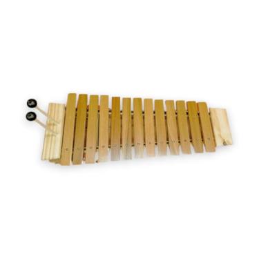 Imagem de Xilofone Orff Soprano Afinado Vibratom – 13 Teclas Naturais + 3 Sustenidos – Instrumento de Percussão para Musicalização Infantil e Educação Musical