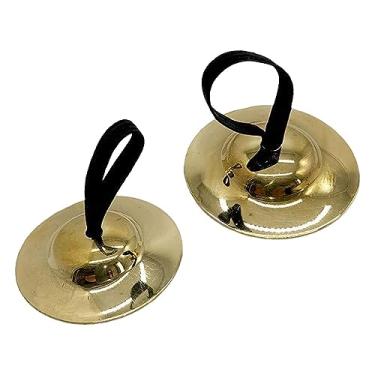Imagem de oshhni Pratos de mão para crianças, pratos portáteis, instrumento musical, prato de cobre para crianças, pratos de dedo para atividades, eventos, coro, 5,2 cm