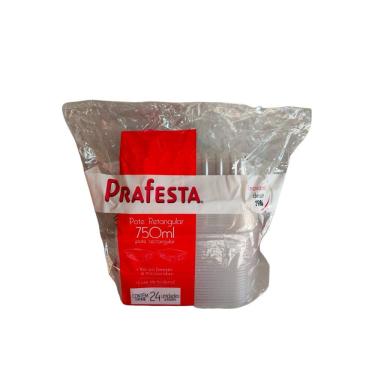 Imagem de Pote Retangular Freezer e Micro-ondas 750ml com Tampa Prafesta c/24 un