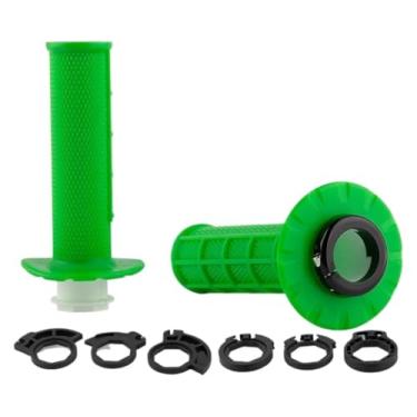 Imagem de Punhos de motocicleta 7/20.3 cm 22 mm com a câmera de encaixe, guidão de bicicleta suja compatível com 125-500 SX SXF EXC EXCF XC XCF (verde)