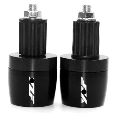 Imagem de Acessórios de motocicleta Alumínio CNC Pegas de Mão Tampa de Extremidade da Barra Compatível com Y&AMAHA YZF R1 YZF R6 YZFR6 YZF R125 YZFR15 R25 YZF R3 YZF YZF (B-Preto)