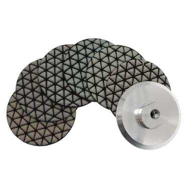 Imagem de BYYINGSUS 6 peças/conjunto de almofadas de polimento a seco de 7,6 cm premium afiadas flexíveis de diamante para disco de lixa de pedra de mármore de granito