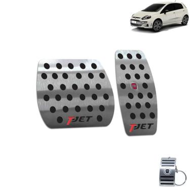 Imagem de Pedaleira Automático Fiat Punto T-Jet 2013 A 2017 Inox Preto