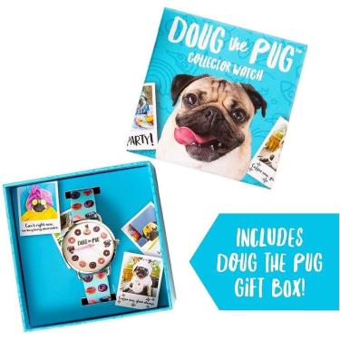 Imagem de Doug O Pug Colecionador Watch Dog Lovers Unissex Analógico