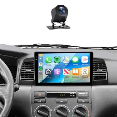 Imagem de [4+128G] Estéreo automotivo para Toyota Corolla EX 2007-2012 sem fio Carplay Android Auto, rádio com tela sensível ao toque de 22.9 cm, Android/GPS/WiFi/EQ DSP/UI/Bluetooth5.0/SWC/câmera reserva para