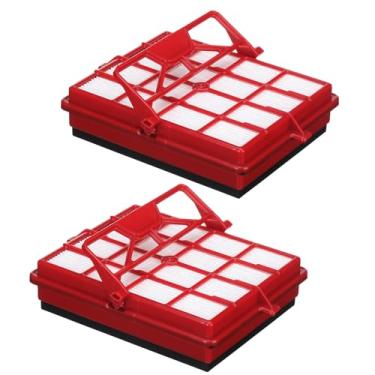 Imagem de Glooglitter Pacote com 2 pré-filtros de substituição estilo P HEPA e carbono compatíveis com aspirador de pó Aerus Lux Guardian Platinum Canister, com alça