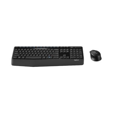 Imagem de Kit Teclado e Mouse Logitech Wireless Multimídia  Preto - MK345