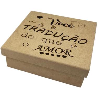 Imagem de Caixa MDF, Caixas de Presente MDF Decorativa. Expresse Seus Sentimentos Com Esta Caixa Encantadora. Tem o Tamanho Certo: Nem Grande, Nem Pequena. Ideal para Presentear com Chocolates e Mimos.