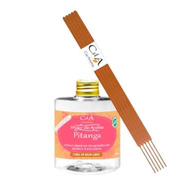 Imagem de Difusor Aromas Pitanga com Florais de Bach 350ml c/ 3 Varetas Fibra de Algodão