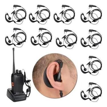 Imagem de Fone de Ouvido PTT para Rádio Comunicador com Microfone para HT Baofen