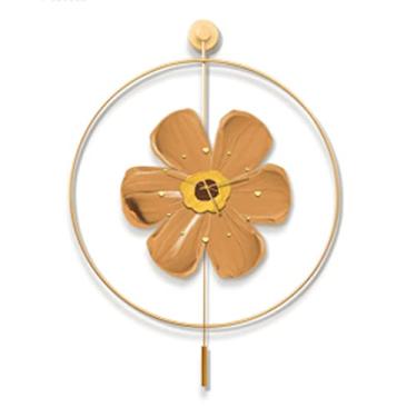 Imagem de WYUYIWH Relógio de parede decorativo grande para a família com pêndulo, moderno sem tique-taque silencioso, relógio de parede para sala de estar, quarto, escritório, pendurar na parede (B)
