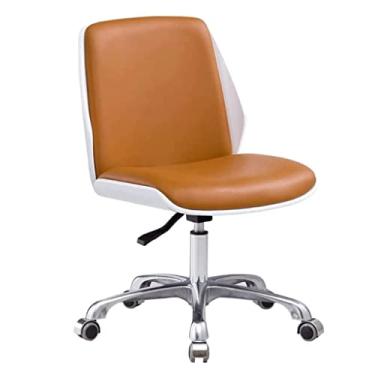 Imagem de Cadeiras de secretária de escritório cadeira de escritório cadeira de secretária ajustável cadeira de computador de couro de madeira cadeiras gerenciais para casa cadeiras executivas minimalistas